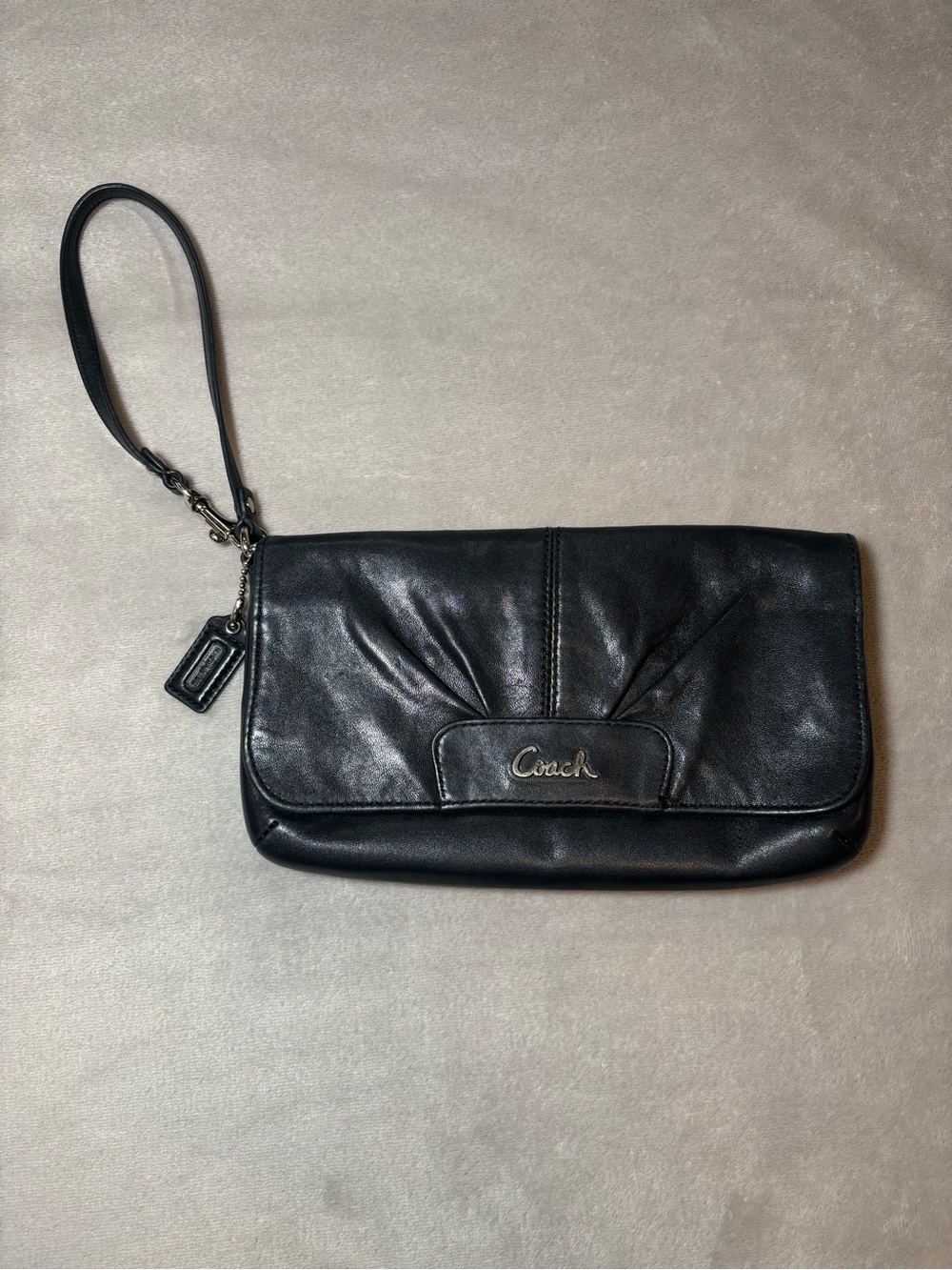 Coach Ashley Large Wristlet Leather Clutch